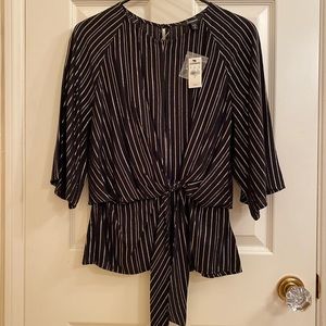 Express Gold & Black blouse